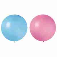 Set 2 Baloane din Latex, Flippy, Model Party Jumbo, 90 cm, Roz si Bleu, 35 g