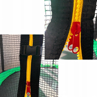 Trambulina gradina 312 cm cu scara si plasa interioara, maxim 150 kg, verde