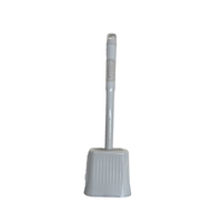 Perie de Toaleta, Flippy, cu Recipient pentru Lichid, perie din TPR, Montare fara Perfoare, 12 x 6.5 x 40 cm, Gri
