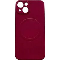 Husa protectie Vafy compatibila cu iPhone 12 (6.1), Liquid MagSafe, ring-shaped, magnetica, Visiniu