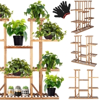 Stand de flori din lemn cu 15 etajere suport GA200, 119x120cm