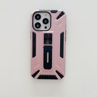 Husa de protectie Vafy pentru Apple iPhone 13 Defender Sergeant Brave cu suport,Roz Auriu