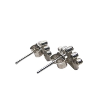 Cercei Argint 925 Coronita cu 5 Pietre, 1.40 g