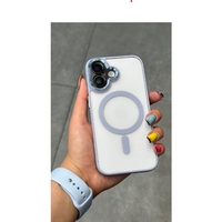 Husa de Protectie Compatibil cu iPhone 16 Pro, Vafy, Incarcare Wireless, Tehnologie Magsafe, Carcasa din TPU/ PC, Protectie Camera, Antisoc, Antizgariere, Mov (lila) - Transparent