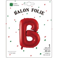 Balon Folie Metalizata Litera B, Flippy, 40 cm, Umflati cu Heliu sau Aer, Ambalaj Individual, Pai inclus, Rosu