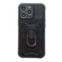 Husa de protectie Vafy compatibila cu Apple iPhone 13 Pro Max Defender Model 4 cu suport,Negru