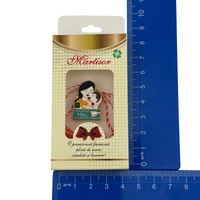 Set 200 Bucati Ambalaje de Carton pentru Martisoare, Flippy, Cutii Brosa, Model cu Funda, Galben