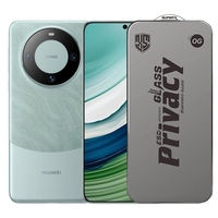 Folie de Protectie pentru Huawei Mate 60, Vafy, Sticla Securizata ESD Antistatica, Super-X Privacy OG, Margini Negre, 0.30 mm, Transparent Inchis