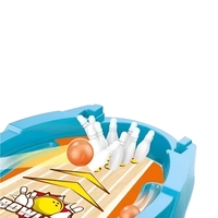 Joc de Masa Mini Bowling Interactiv pentru Copii, Flippy, Mingi si Figurine Incluse, 26.5x19.5x5 cm, Albastru