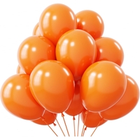 Set 12 Baloane, Flippy, din Latex Standard, 30 cm, Portocaliu