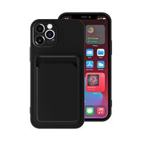 Husa protectie Vafy cu suport card compatibila cu Apple iPhone 7G/8G Negru