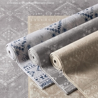 SONGMICS Covor decorativ antiderapant, stil boho, lavabil la masina, 120×170 cm, gri