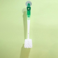 Perie 5 in 1 de Curatat Pahare, Cani, Sticle, Flippy, cu Maner Lung, Accesorii pentru Spalarea Paielor si Capacelor, Usor de Agatat, 36x7x7cm, Verde-Alb