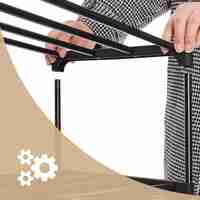 SONGMICS Raft pantofi 6 niveluri, 12 perechi incaltaminte, structura metalica, 45x30x106 cm, negru