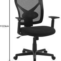 SONGMICS Scaun de birou ergonomic mesh, reglabil complet, brate si suport lombar ajustabile, 68x67x113 cm, negru
