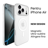 Husa de Protectie compatibila Apple iPhone 17 Air, Vafy, Magnetica Ultra-subtire, Anti-alunecare, Protectie PC, Rezistenta la Zgirieturi, Alb