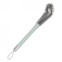 Perie de Curatat Pahare, Sticle, Biberoane, Flippy, cu Maner Lung, Uz Casnic, Silicon, Ergonomic, 3.9x5.4x38.5cm, Verde