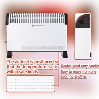 Convector Electric Clasic, Vafy, 2000W, 3 Trepte de Putere, Termostat, 53x19.8x38 cm, Alb