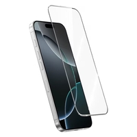 Folie Sticla Securizata, Vafy, compatibila cu Apple iPhone 16 Pro, Sticla ESD, Super HD Glass, Anti-static, Margini Negre, 360 OG, Transparent