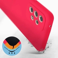 Husa protectie Vafy pentru Samsung A53 5G Liquid Silicone Roz Fuchsia/Roz
