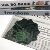 Jucarie Decompresie, Flippy, Model Stea 3D, DuoChrome, Maner Spirala, Turn Magic Geometric, Multiple Forme, Anti-stress, 8.6 cm, Negru/Verde