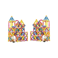 Piese Magnetice pentru Copii, Flippy, Set din 258 de Piese de diferite Culori, Constructor Magnetic cu Posibilitatea de a Construii forme Nelimitate, Multicolor