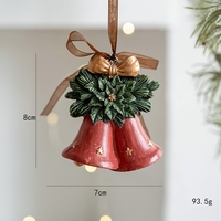 Decoratiune de Craciun, Flippy, pentru Brad, Model Clopotei, 8 x 7 cm, din Rasina, Multicolor