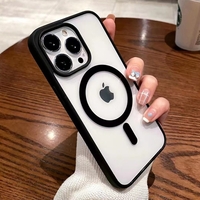 Husa de Protectie, Vafy, pentru Apple iPhone 12/12 Pro, Acoperire Totala, Magnetica, Wireless, din Acrilic Mat Colorat, Negru