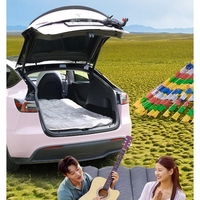 Saltea Speciala de Calatorie, Vafy, Tesla Model Y / 3, pentru Camping, Portbagaj, Spate, pentru Dormit in Aer Liber, Geanta si Perna Incluse, Gri
