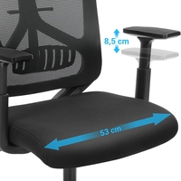 SONGMICS Scaun de birou ergonomic cu tetiera si suport lombar, reglabil, mecanism balans, maxim 120 kg, 70x70x133 cm, negru