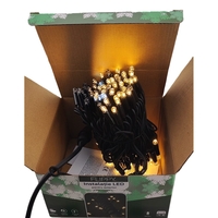 Instalatie Craciun Liniara, Vafy, de Exterior, IP65, cu Alimentator 1.5 m inclus, 10 metri, 100 LED, Alb Cald