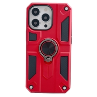 Husa protectie Vafy compatibila cu Apple iPhone 13 Pro Max Defender Model 5 cu suport prindere inel,Rosu