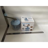 Mixer Manual, Flippy, pentru Oua Smantana Frisca Aluat, Maner Plastic, Usor de Utilizat si Depozitat, Bol Transparent, 24.5 x 11.5 cm Albastru