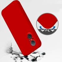 Husa pentru Huawei NOVA 9 SE, Vafy, Liquid Silicone, cu Microfibra pe interior, Protectie Antisoc, Rosu