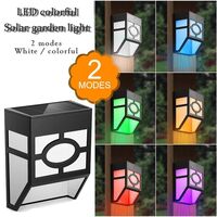 Set 4 Lampi Solare Led pentru Gradina, Flippy, Model Geometric, 11.8 x 8.6 x 5 cm, Buton On-Off, Lumina Multicolora, Negru/Alb