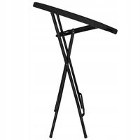 Masa catering profesionala pentru evenimente, inalta, cu picioare metal pliabile, rotunda, d 80 cm, h 110 cm, negru