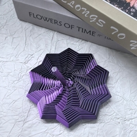 Jucarie Decompresie, Flippy, Model Stea 3D, DuoChrome, Maner Spirala, Turn Magic Geometric, Multiple Forme, Anti-stress, 17 cm, Negru/Violet