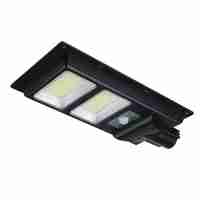 Lampa solara stradala Flippy, senzor de miscare si lumina, 96 LED-uri, IP65, ABS, 5AH, 100W, temperatura culoare 6500K, 37.8x18.8x5 cm, autonomie 10-12 ore, negru