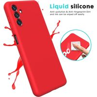 Husa de Protectie, Vafy, pentru Samsung Galaxy S23 FE, Liquid Silicone, cu Microfibra pe Interior, Protectie Antisoc, Compatibil Incarcare Wireless, Rosu