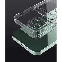 Husa protectie Vafy cu suport card compatibila cu Samsung A22 4G Transparent