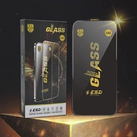 Folie Sticla Securizata pentru iPhone 16 Pro, Vafy, Folie compatibila cu Apple iPhone 16 Pro, Sticla ESD, Super HD Glass, Anti-static, Margini Negre, Transparent