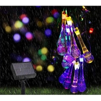 Instalatie Craciun, Tip Picaturi, 20 Led-uri, 5 metri, Multicolor, Energie solara, Senzor de lumina, Vafy