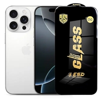 Folie de Sticla pentru Apple iPhone 16 Pro Max, Vafy, Sticla Securizata ESD Antistatica, Super-X OG, cu Margini Negre, Rezistenta la Zgirieturi, 0.35 mm, Transparenta