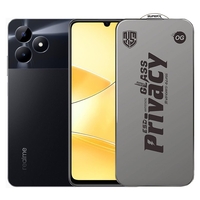 Folie de Protectie pentru Realme C51, Vafy, Sticla Securizata ESD Antistatica, Super-X Privacy OG, Margini Negre, 0.30 mm, Transparent Inchis