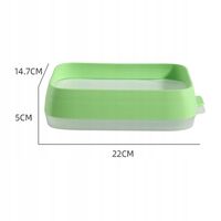 Recipient de Depozitare Alimente, Flippy, Etans, pentru Frigider, din Plastic, Mentinere Proaspata, Reutilizabil, Rezistent la Temperaturi Extreme, 22x14.7x5 cm, Verde