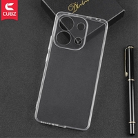 Husa Telefon, Vafy, Compatibila Xiaomi Redmi Note 13 4G, Carcasa TPU, Protectie Camere, 1.5 mm, Transparent