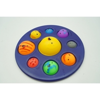 Jucarie senzoriala Dimple fidget toy, Planetariu, Albastru, 18x18 cm