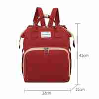 Rucsac Multifunctional pentru Mamici, Flippy, cu Patut Pliabil si Baza de Schimbat, Rezistent la Apa, Capacitate Mare, Usor, Compartimente Multiple