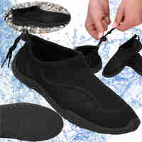 Pantofi apa unisex, material respirabil, talpa EVA antiderapanta, negru, marimea 44