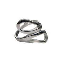 Inel pentru Dama Argint 925, Jolie, Model Sarpe Dublu 5.3 gr, Marimea 55, 2.5 x 2 cm, Argintiu